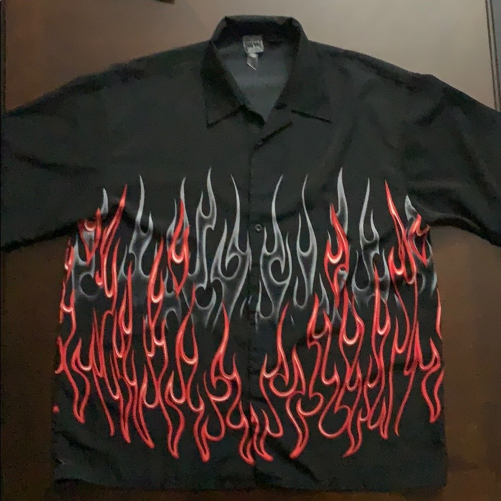 Authentic Shaolin Flame Dress Shirt